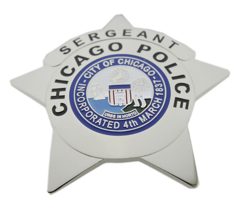 6 CPD U.S. Chicago Police Badges Set