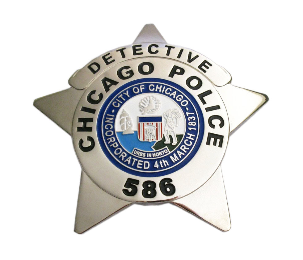 6 CPD U.S. Chicago Police Badges Set