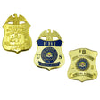 3 FBI U.S. Federal Bureau of Investigation Badges Set