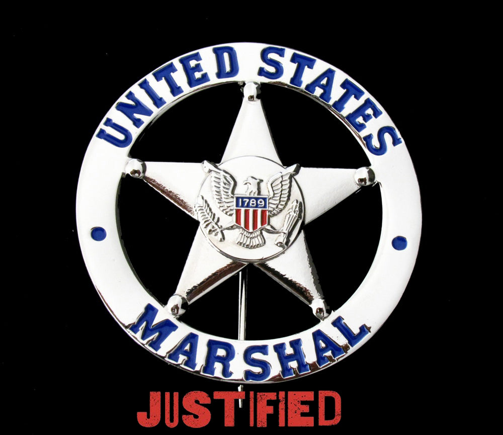 Justified Raylan Givens U.S. Marshal Flat Badge TV Show Prop Replica