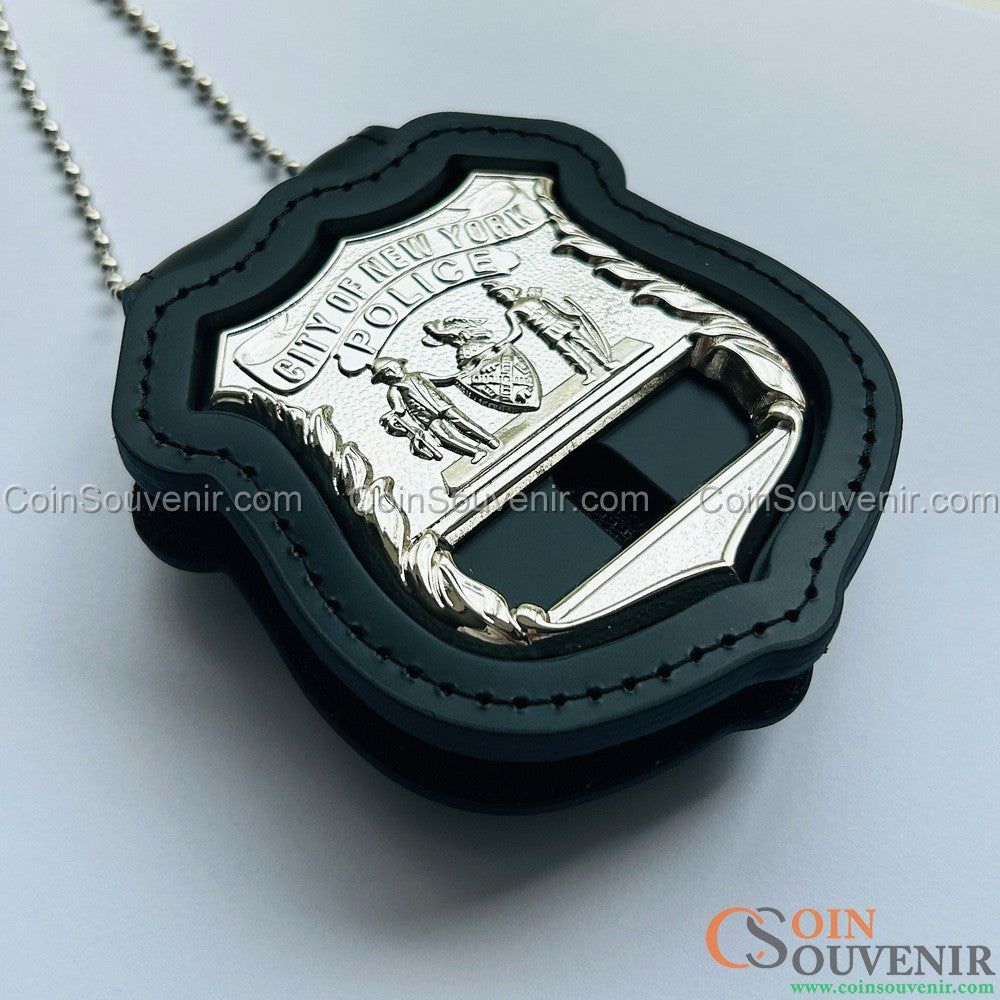 NY New York Police Officer Badge Replica Movie Props *Customizable Badge Number*