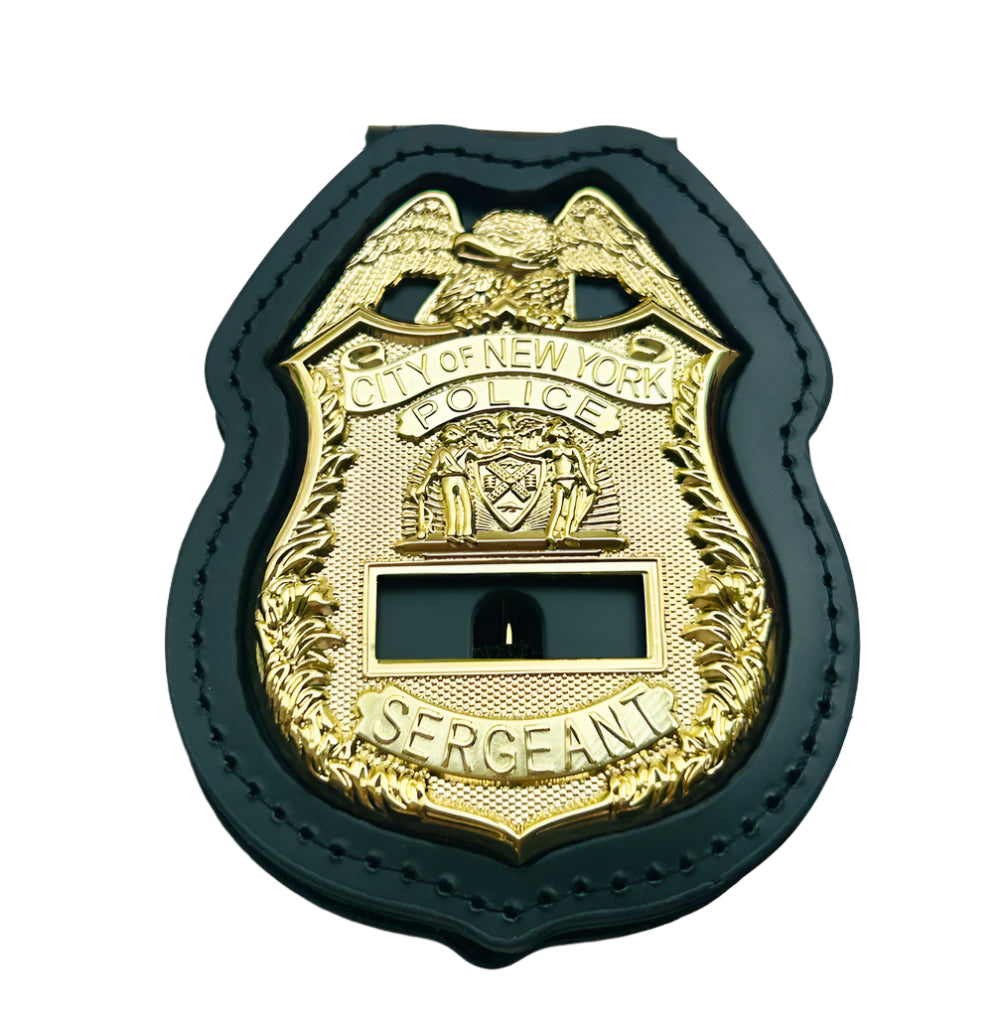 NY New York Sergeant Polizei Abzeichen Replik Cosplay Film Requisiten *Anpassbare Abzeichennummer*