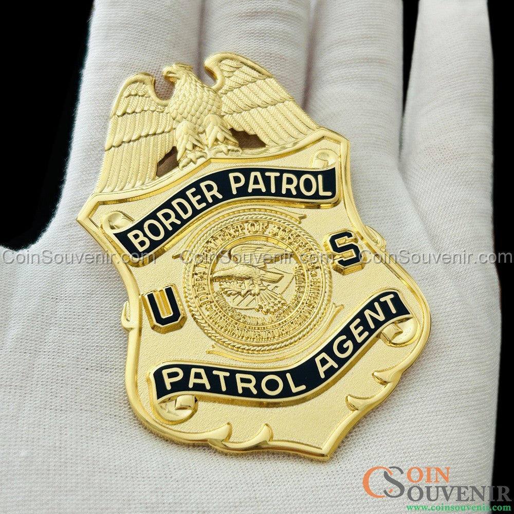 USBP Border Patrol Agent DOJ INS Flat Wallet Badge Museum Quality