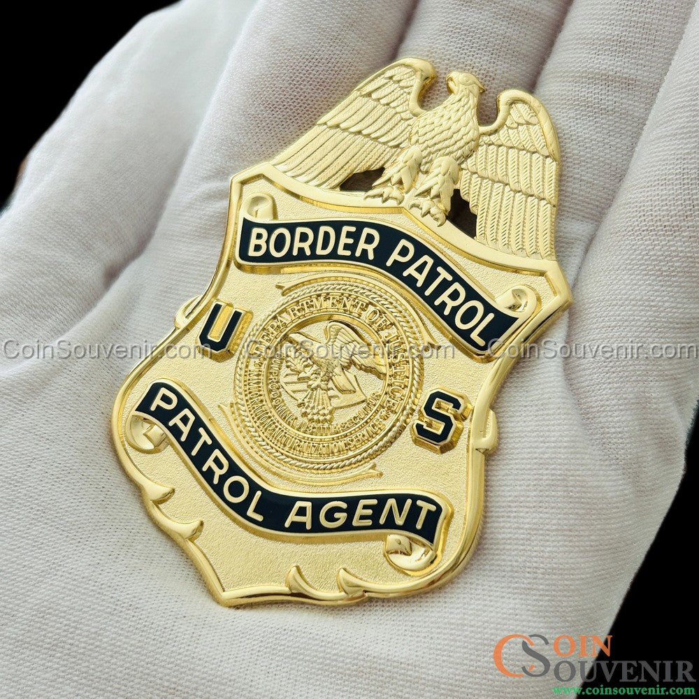 USBP Border Patrol Agent DOJ INS Flat Wallet Badge Museum Quality