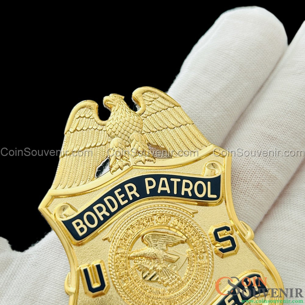 USBP Border Patrol Agent DOJ INS Flat Badge For Shadow Box