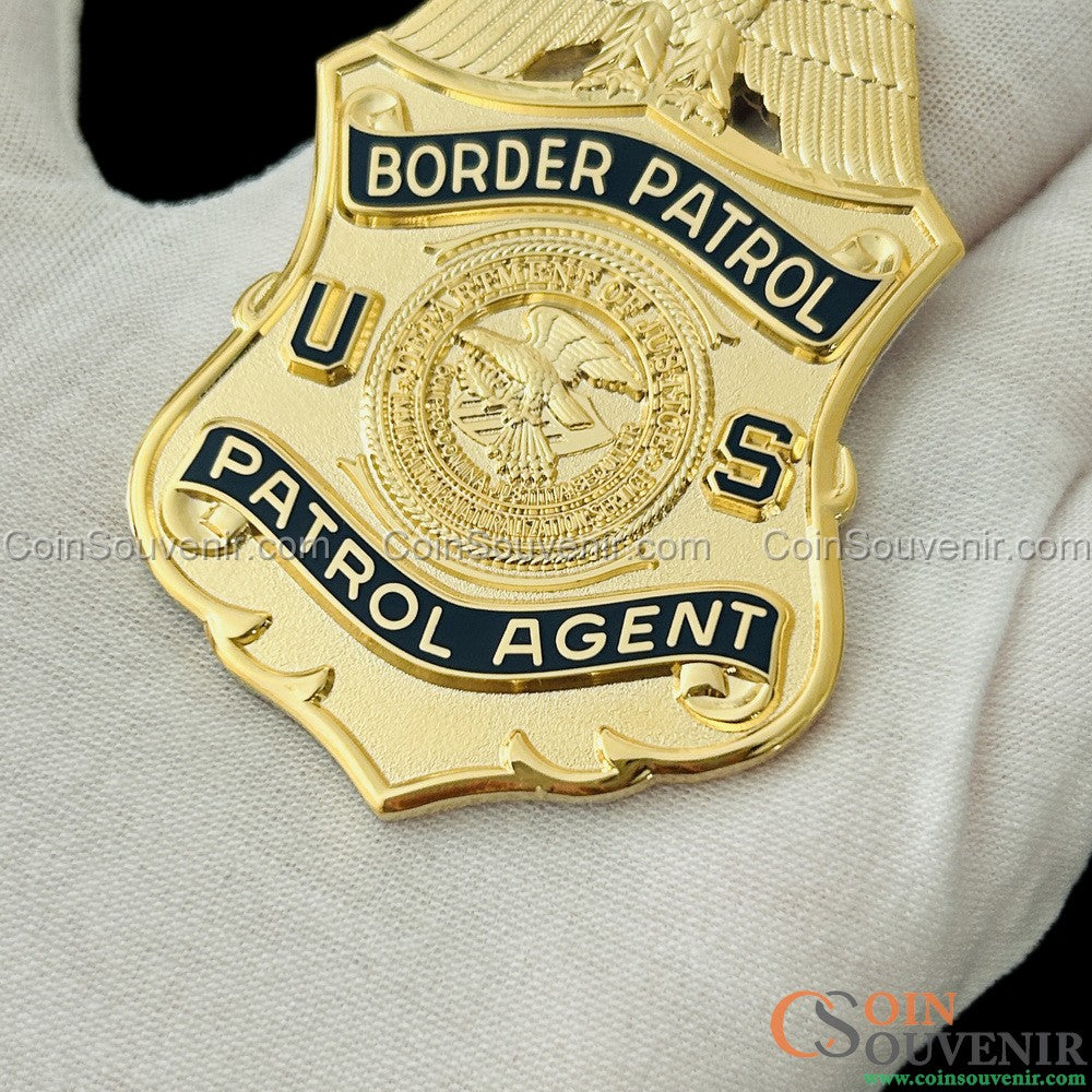 USBP Border Patrol Agent DOJ INS Flat Badge For Shadow Box