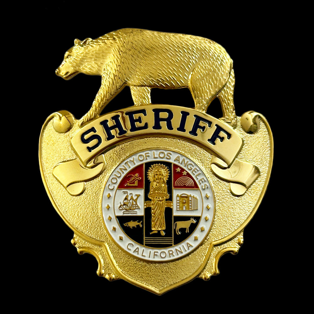 LASD Los Angeles County Sheriff Cap Hat Badge Colored