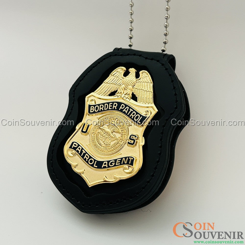 USBP Border Patrol Agent DOJ INS Flat Wallet Badge Museum Quality