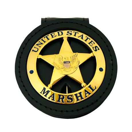 Réplique d'insigne doré du maréchal de l'application de la loi de la Cour fédérale des États-Unis, accessoires de film
