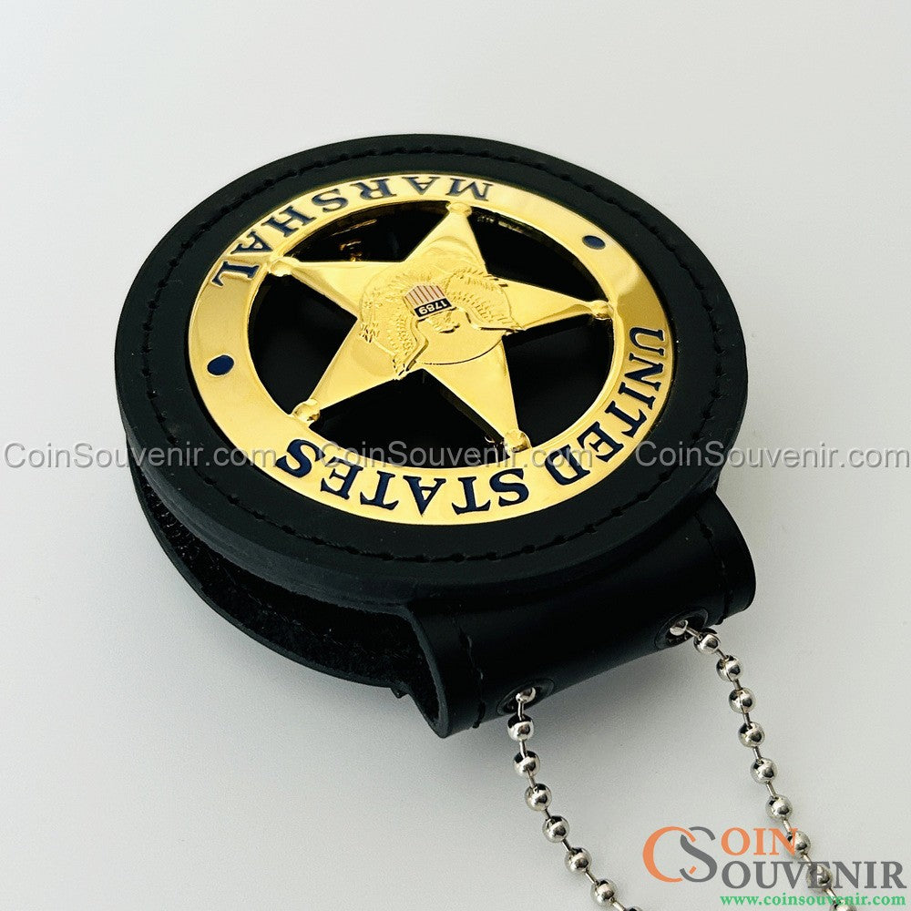 US Federal Court Law Enforcement Marshal Gold Badge Replica Movie Props