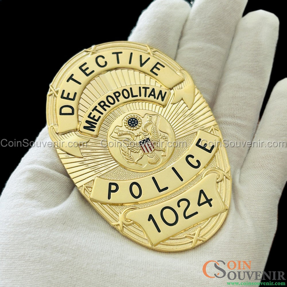 Se7en Detective William Somerset Police Badge Movie Prop
