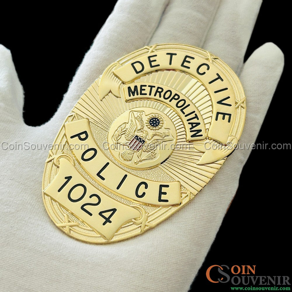 Se7en Detective William Somerset Police Badge Movie Prop