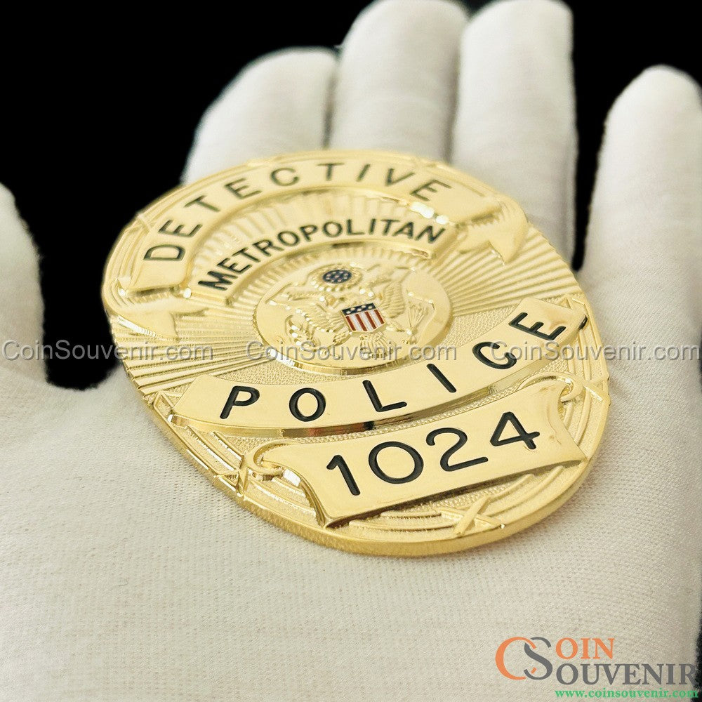 Se7en Detective William Somerset Police Badge Movie Prop