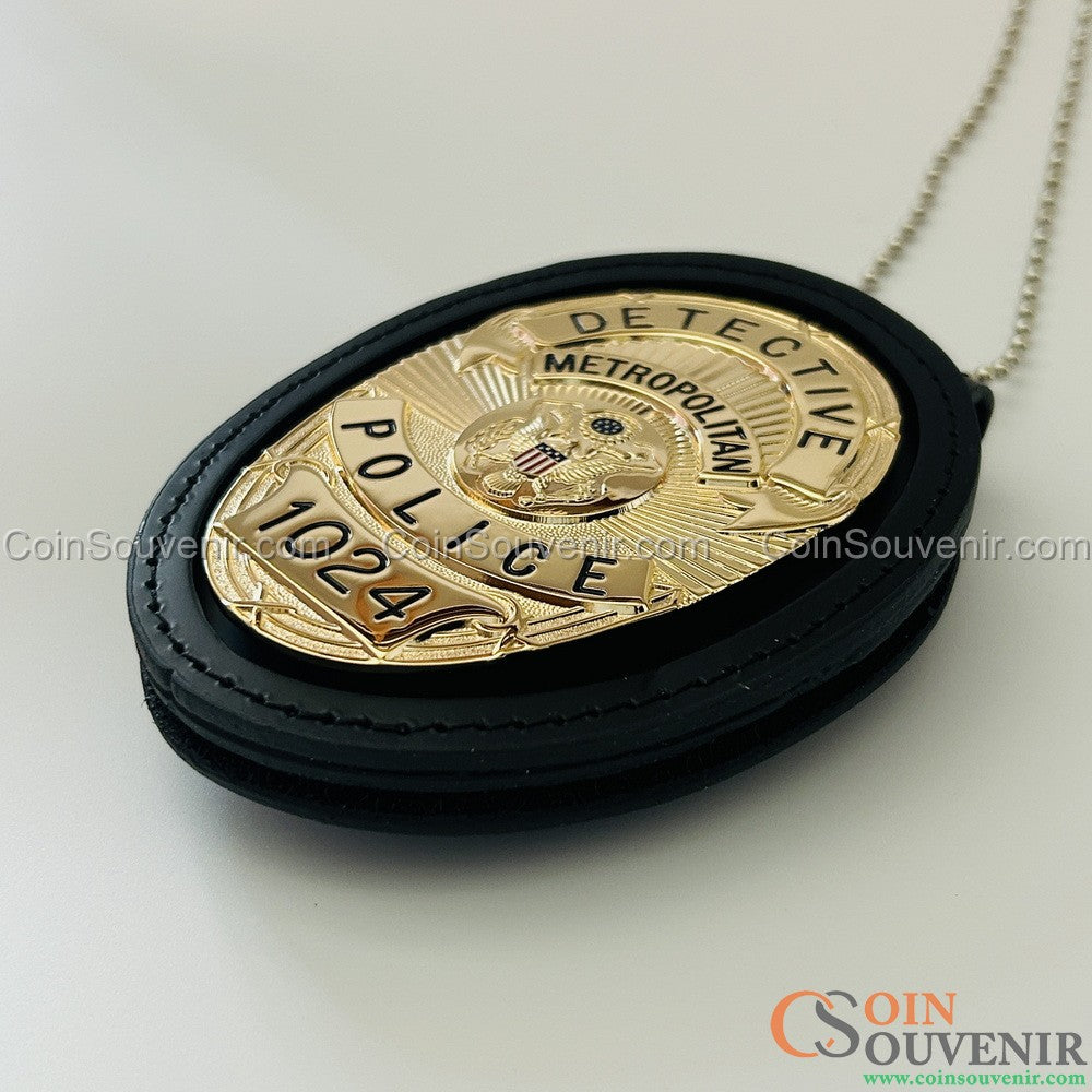 Se7en Detective William Somerset Police Badge Movie Prop