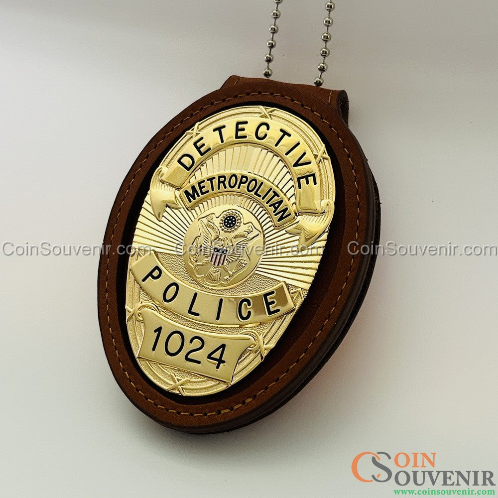 Se7en Detective William Somerset Police Badge Movie Prop