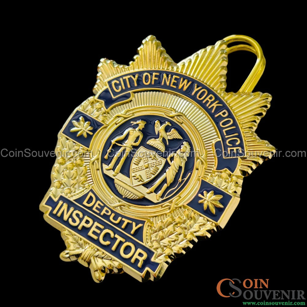 NYPD Deputy Inspector Shield New York Police Badge Replica Movie Prop