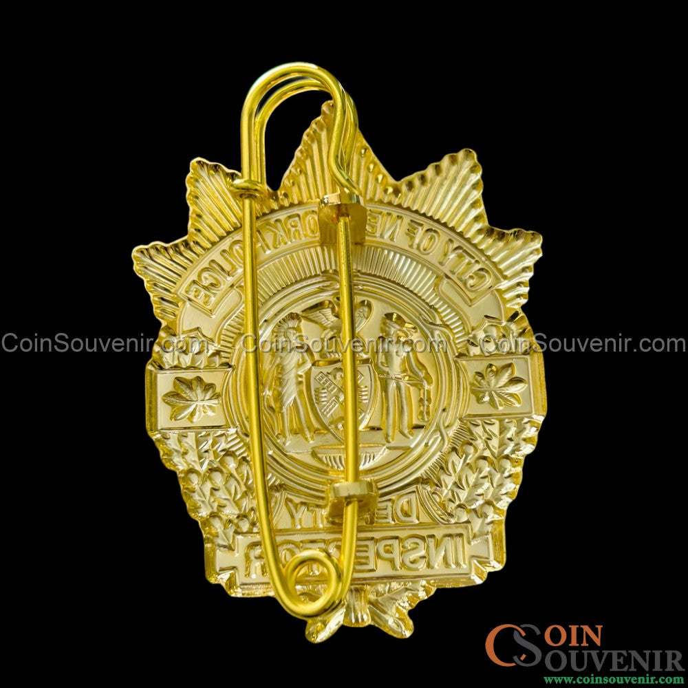 NYPD Deputy Inspector Shield New York Police Badge Replica Movie Prop