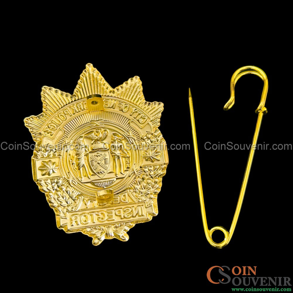 NYPD Deputy Inspector Shield New York Police Badge Replica Movie Prop