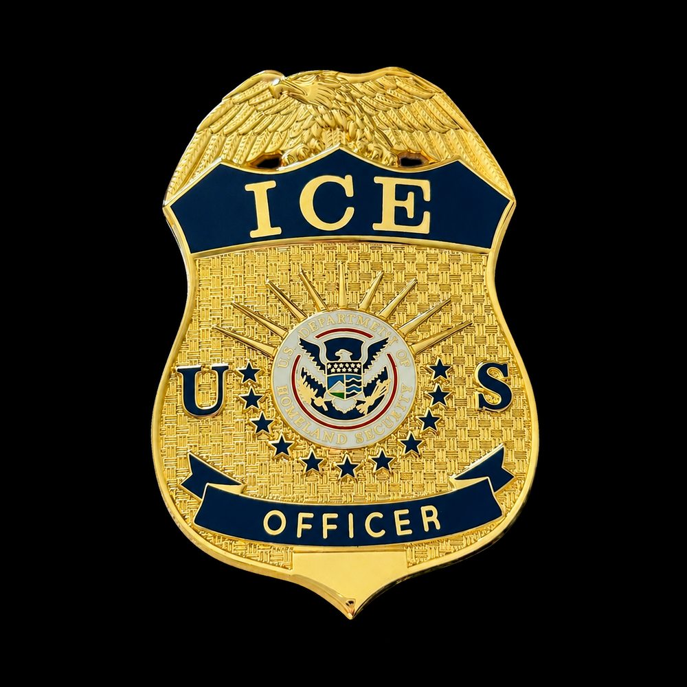 US ICE Officer Badge Premium Enamel Exact Replica
