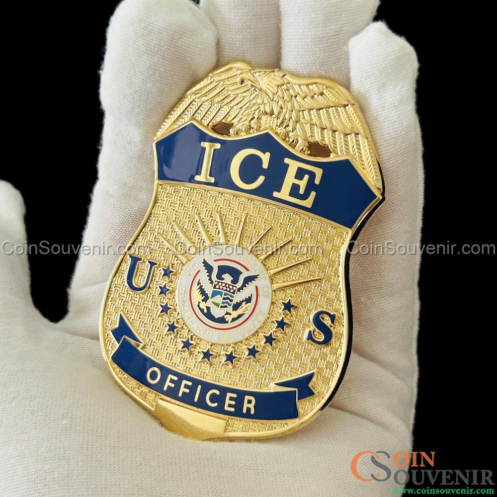 US ICE Officer Badge Premium Enamel Exact Replica