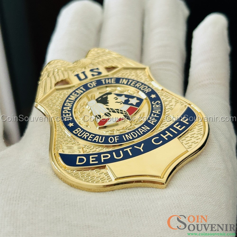 BIA DOI Bureau of Indian Affairs Deputy Chief Badge Museum Quality