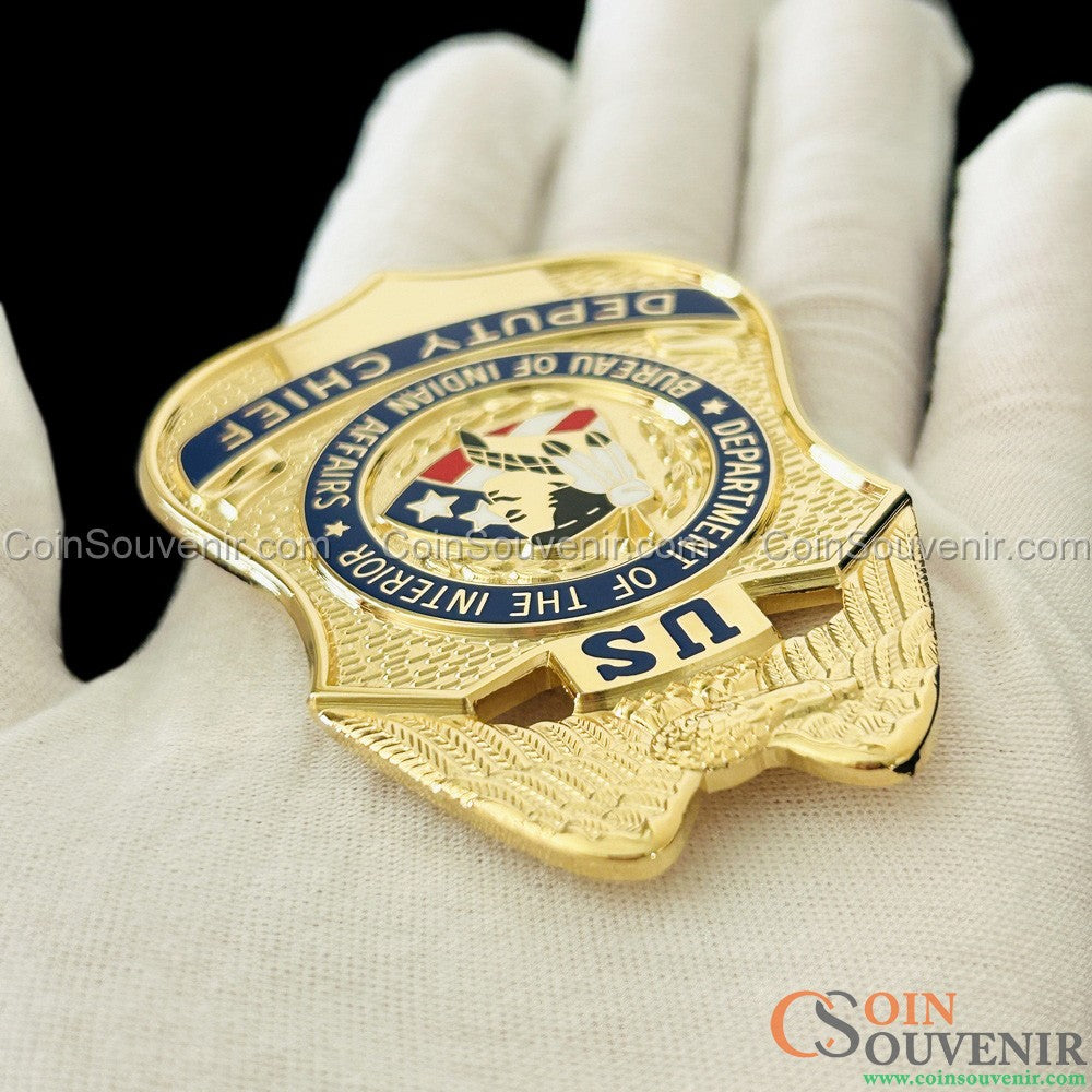 BIA DOI Bureau of Indian Affairs Deputy Chief Badge Museum Quality