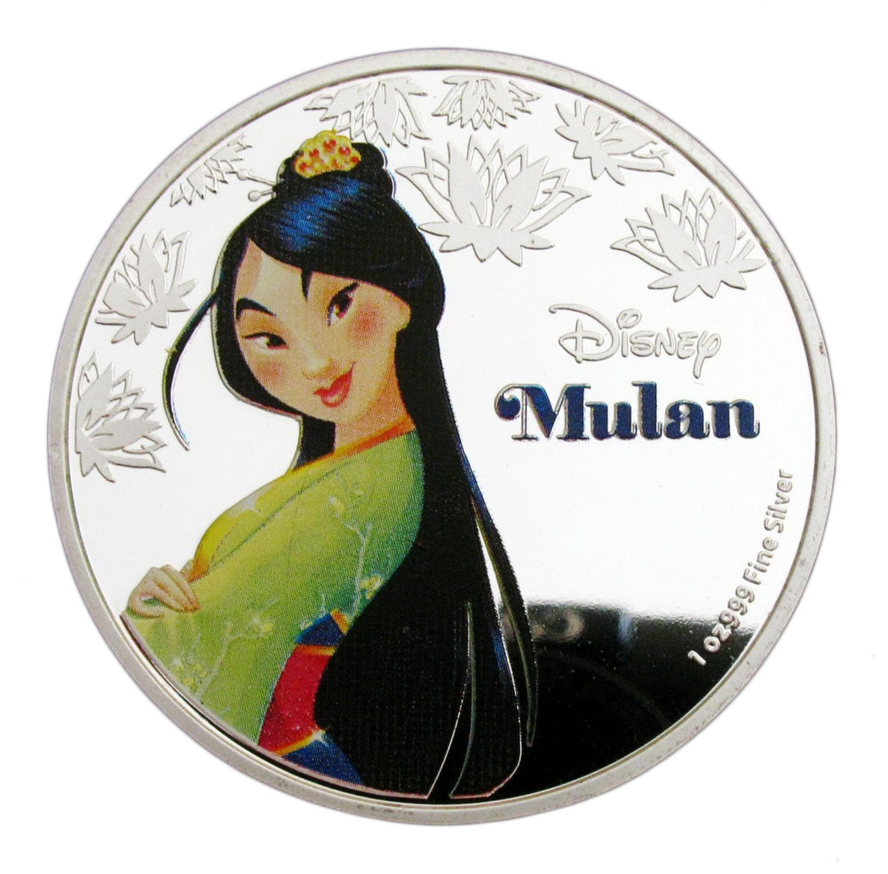 Disney Princess Classic Cartoon Colored Silver Coins