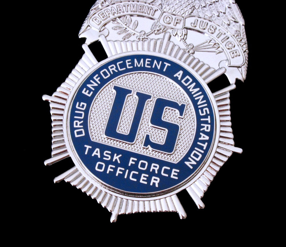 US DEA TFO Task Force Offiziersabzeichen, Replik aus massivem Kupfer, Film-Requisiten