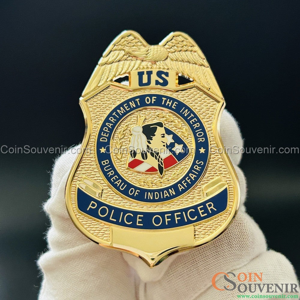 BIA DOI Bureau of Indian Affairs Police Officer Badge Museum Quality
