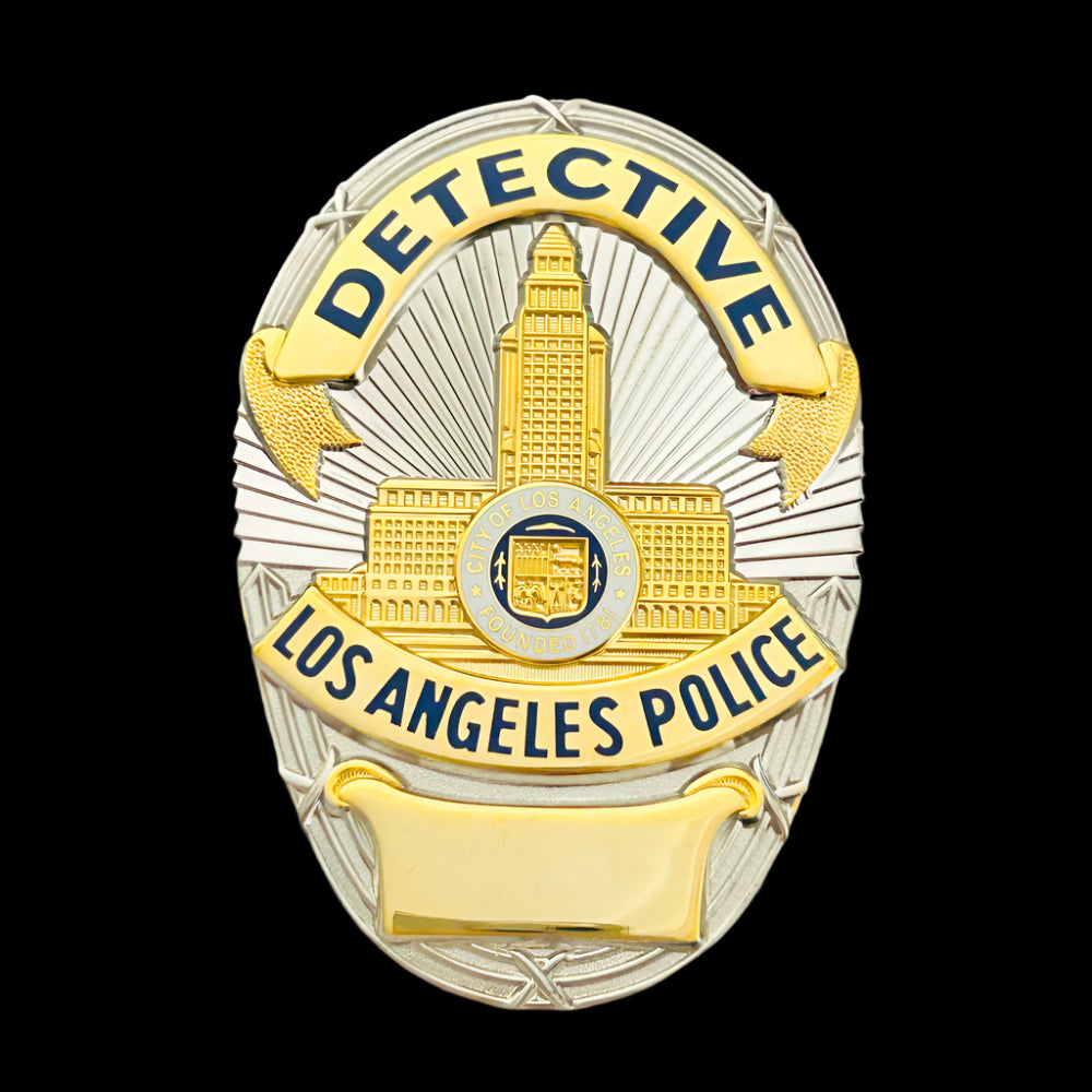 LAPD Detective Los Angeles Police Flat Badge For Shadow Box Customizable Number