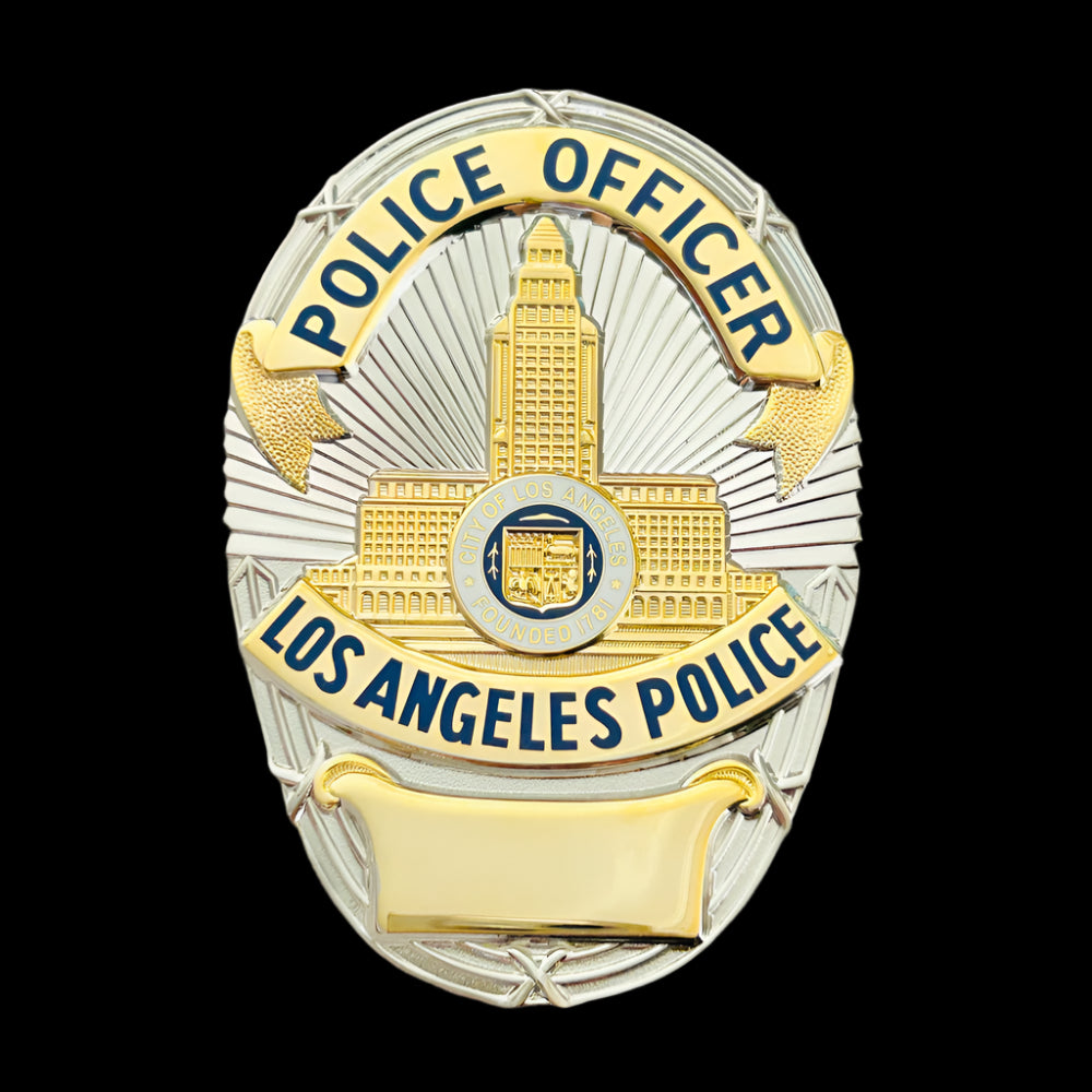 LAPD Police Officer Los Angeles Police Flat Badge For Shadow Box Customizable Number