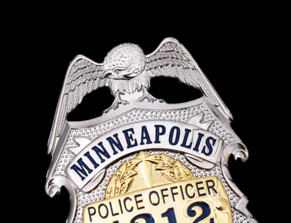 US Minneapolis Police Officer Badge #1212 Solid Copper Replica Movie Props