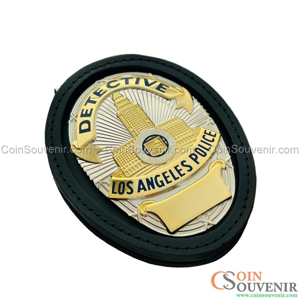 LAPD Detective Los Angeles Police Badge Premium Enamel Exact Replica