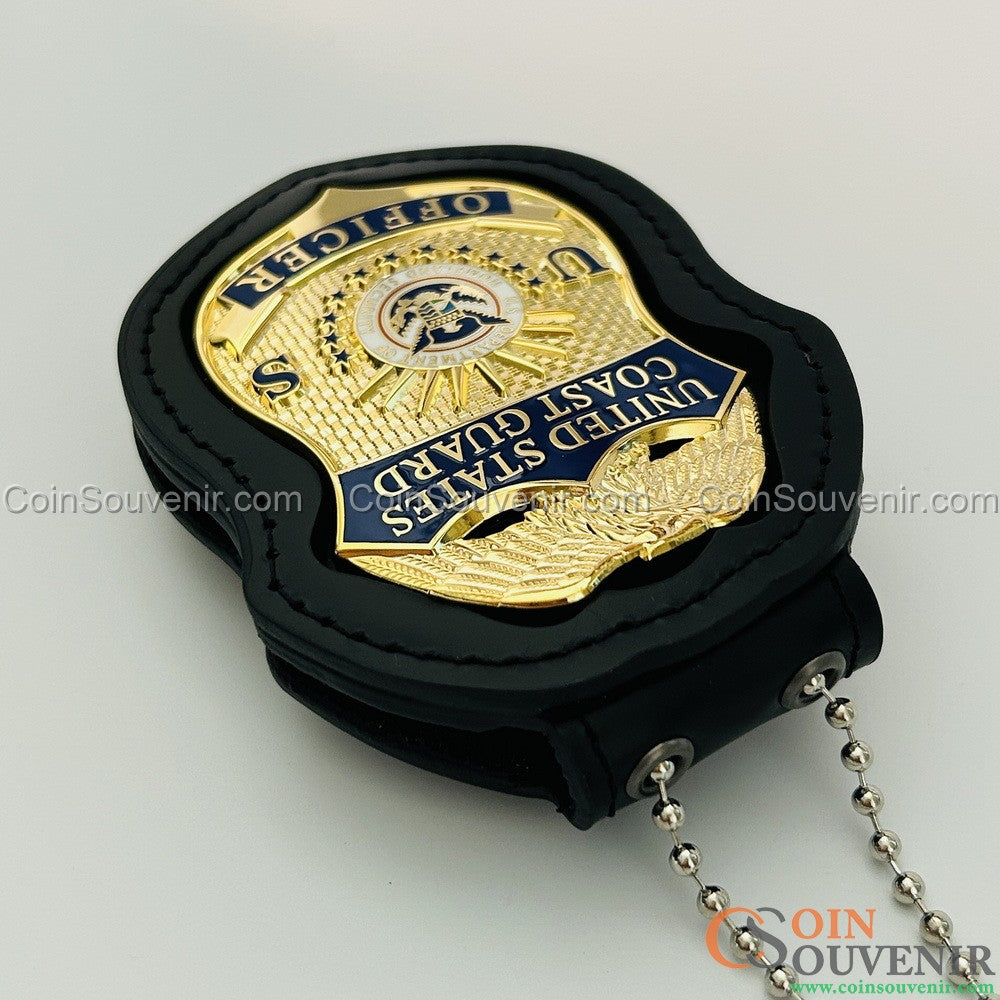 USCG U.S. Coast Guard Officer Badge Museum Quality *Wallet Clip Back*