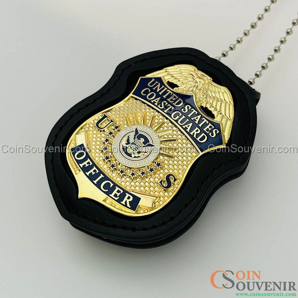 USCG U.S. Coast Guard Officer Badge Museum Quality *Wallet Clip Back*