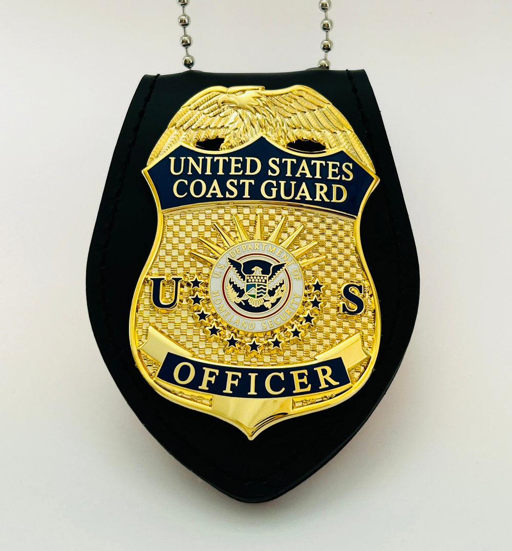 USCG U.S. Coast Guard Officer Badge Museum Quality *Wallet Clip Back*