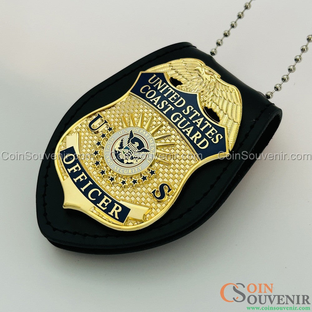 USCG U.S. Coast Guard Officer Badge Museum Quality *Wallet Clip Back*