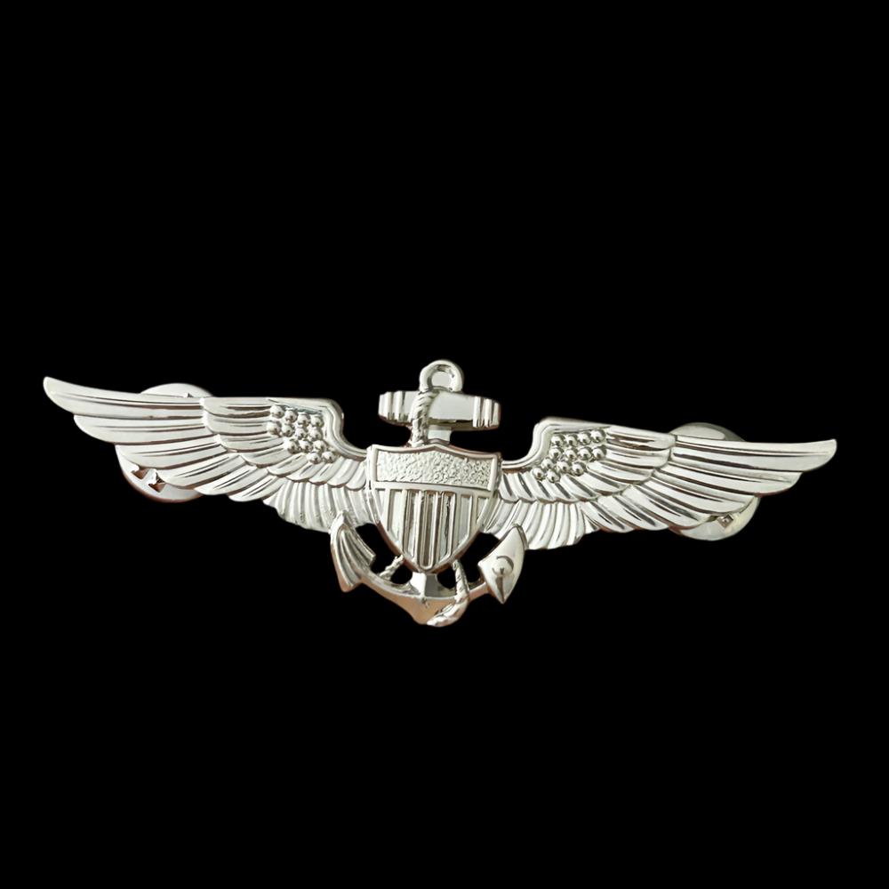 USMC US Navy Pilot Aviator Wings Abzeichen Anstecknadel Silber