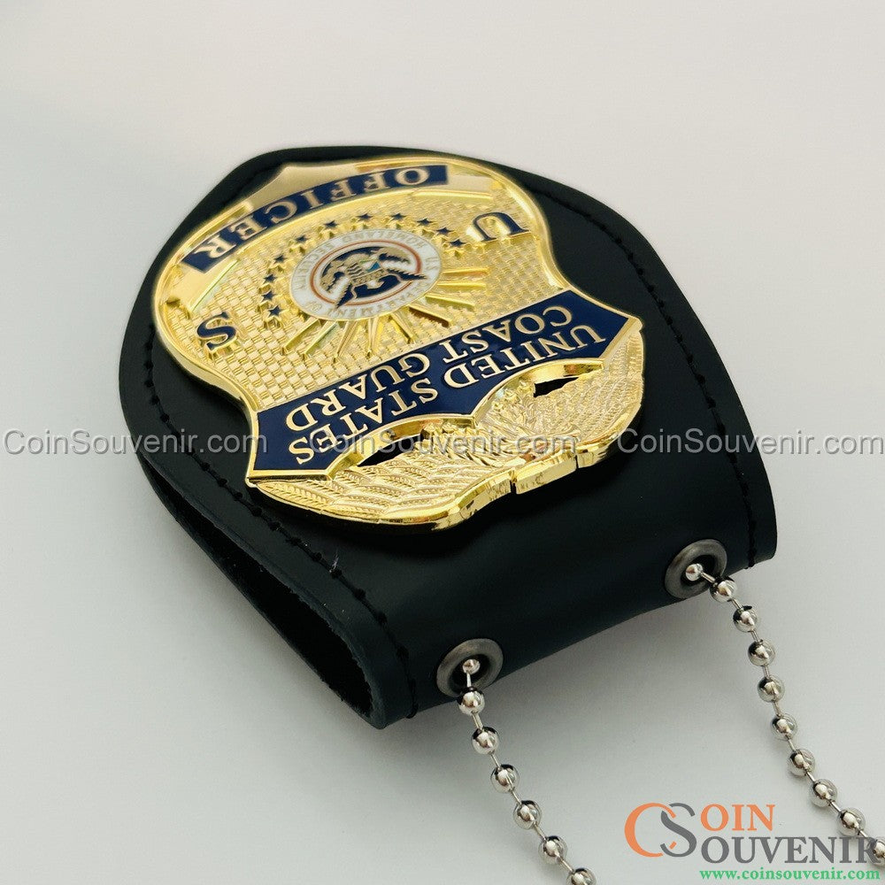 USCG U.S. Coast Guard Officer Badge Museum Quality *Wallet Clip Back*