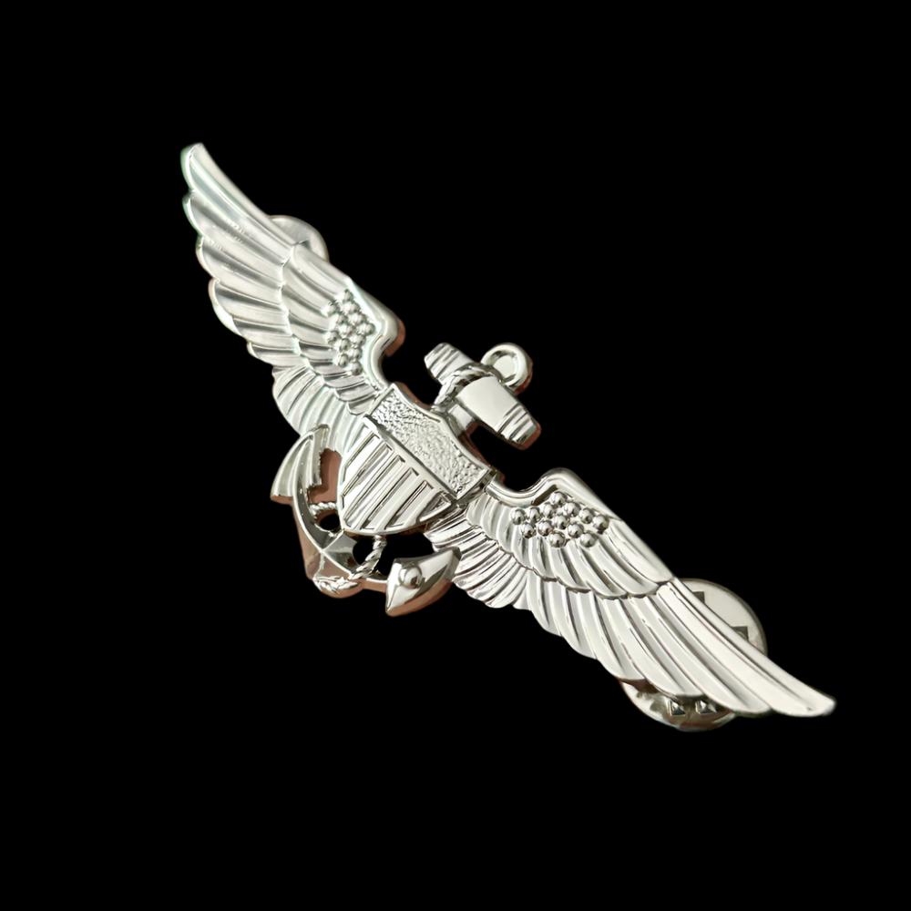USMC US Navy Pilot Aviator Wings Abzeichen Anstecknadel Silber