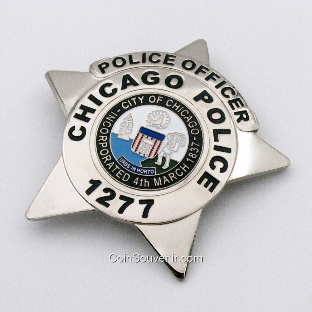 CPD Chicago Polizeioffizier-Abzeichen Nr. 1277 Genaue Replik