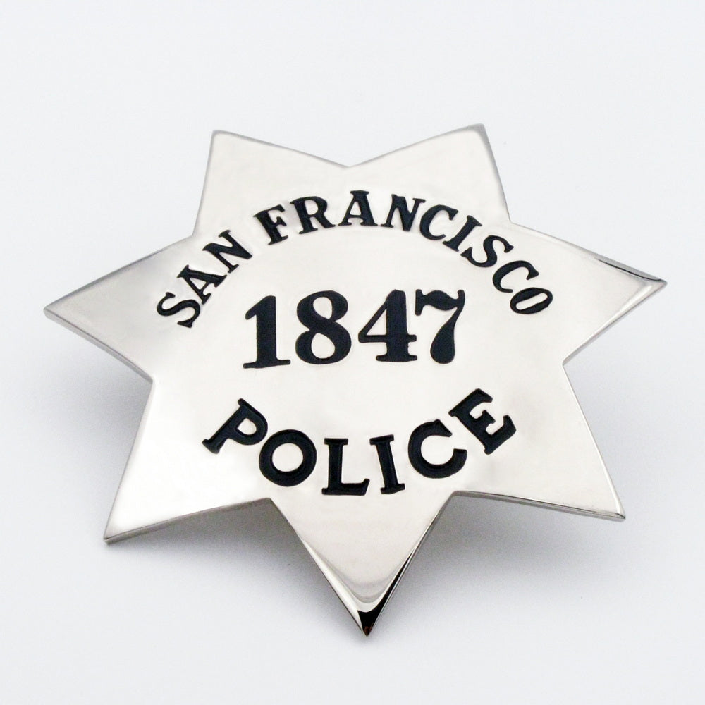 SFPD San Francisco Police Badge #1847 Replica Movie Prop