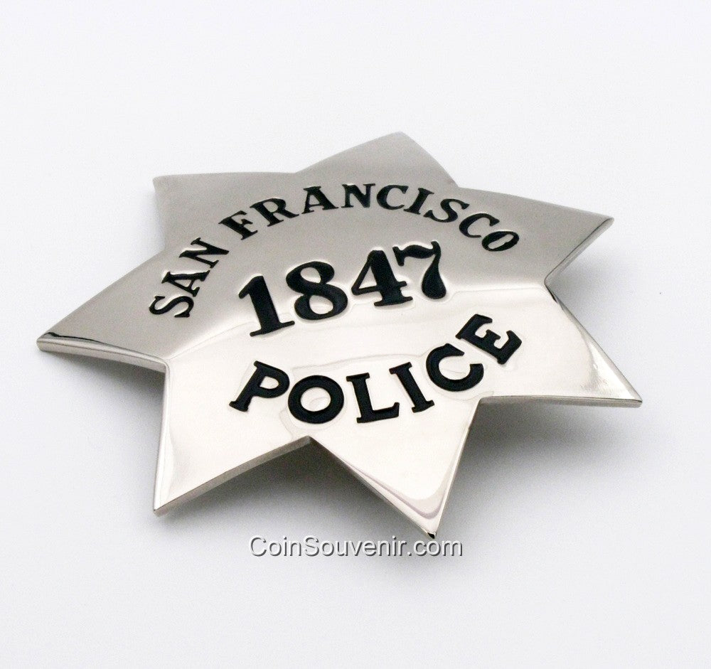 SFPD San Francisco Police Badge #1847 Replica Movie Prop