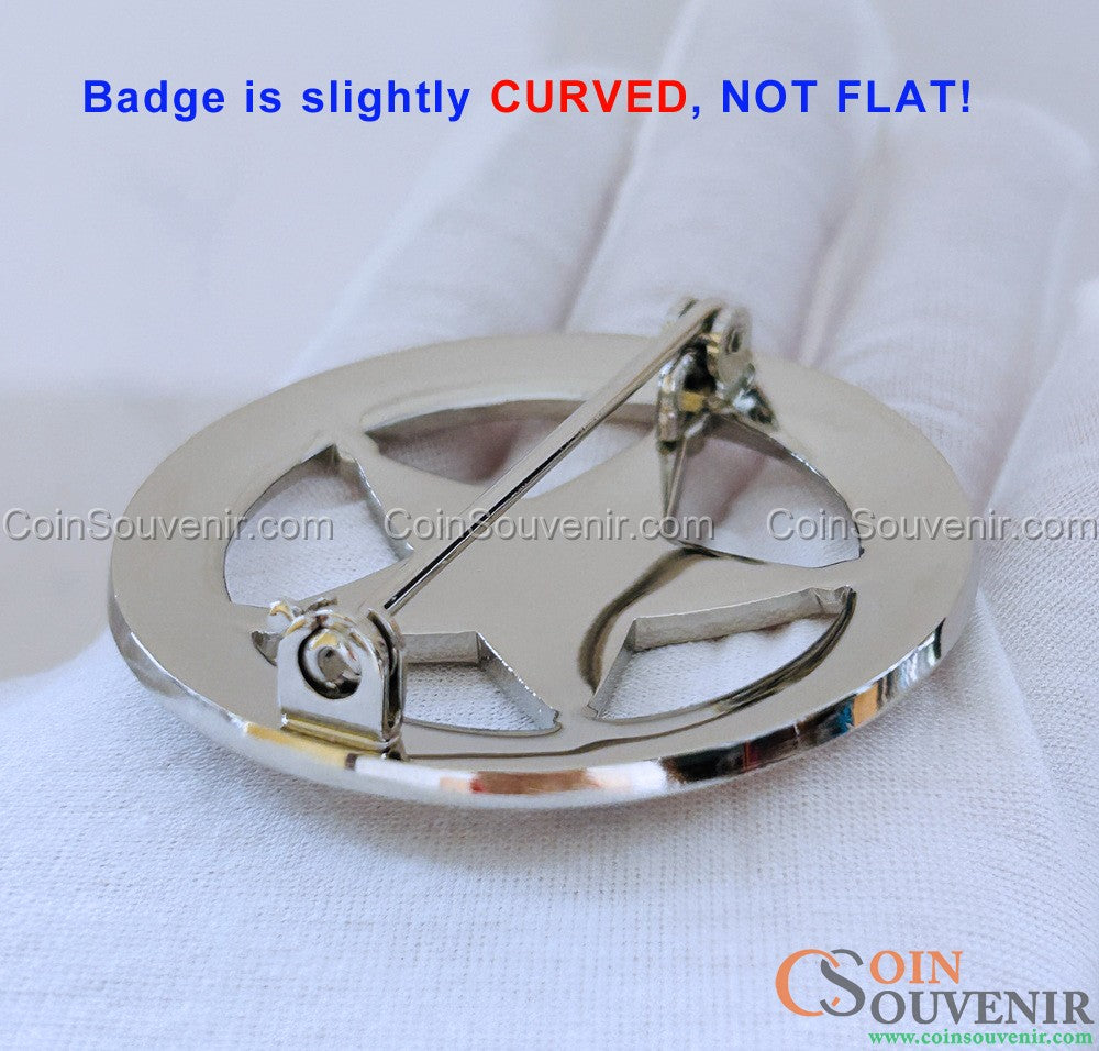 US Federal Court Law Enforcement MARSHAL Badge Solid Copper Replica Movie Props