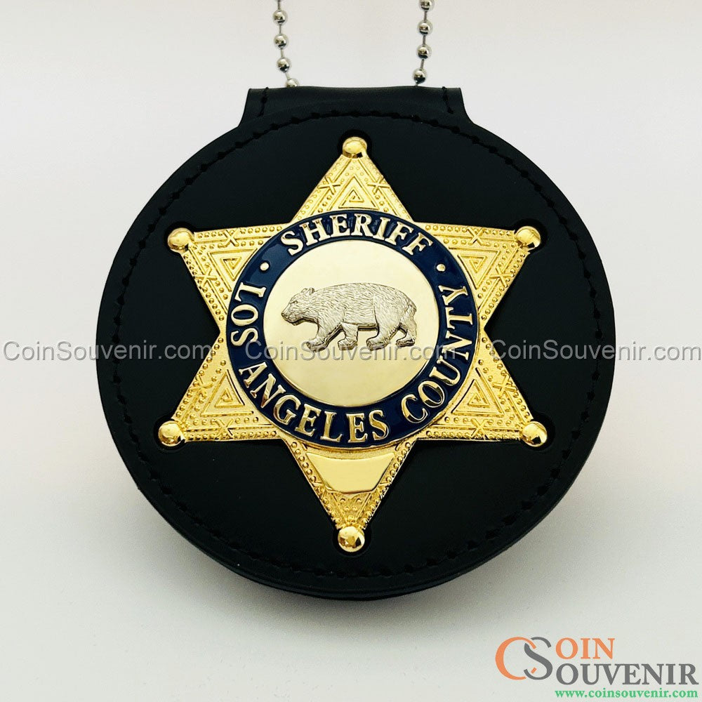 LASD Los Angeles County Sheriff Star Badge Customizable Solid Copper Insignia