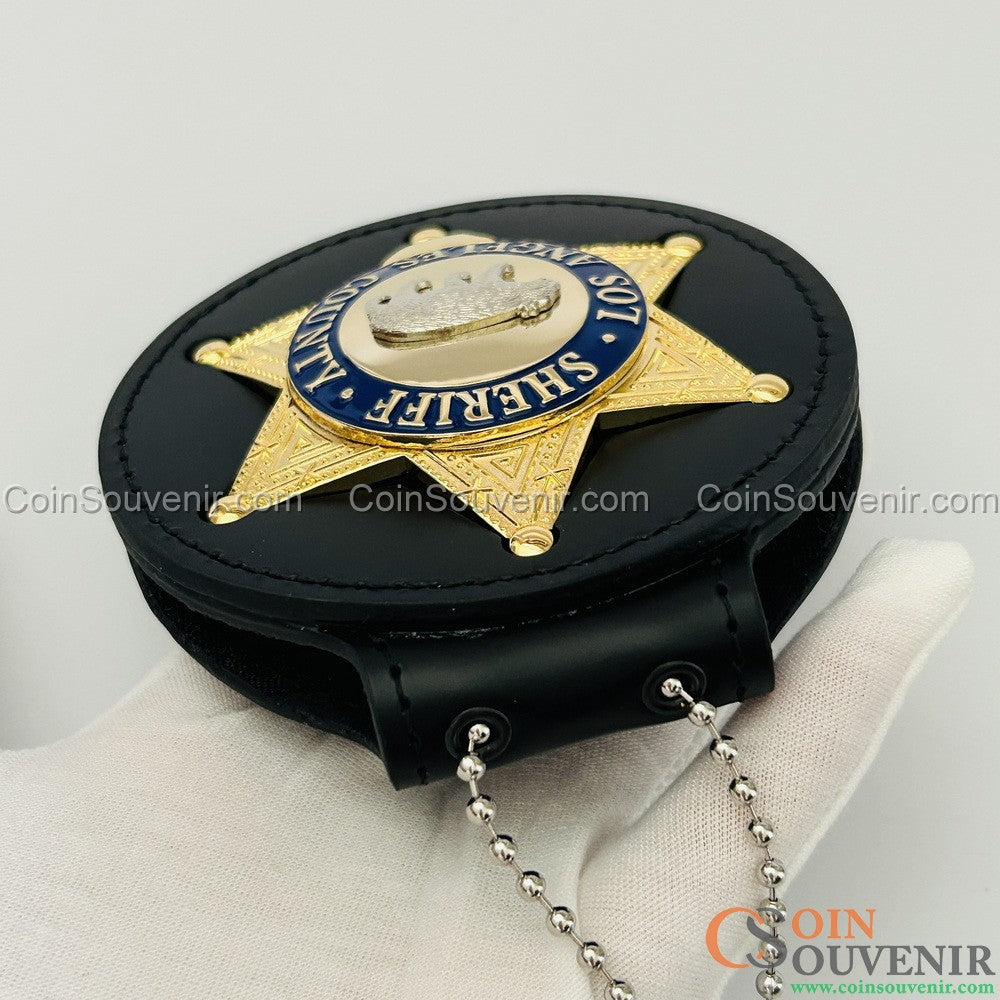 LASD Los Angeles County Sheriff Star Badge Customizable Solid Copper Insignia