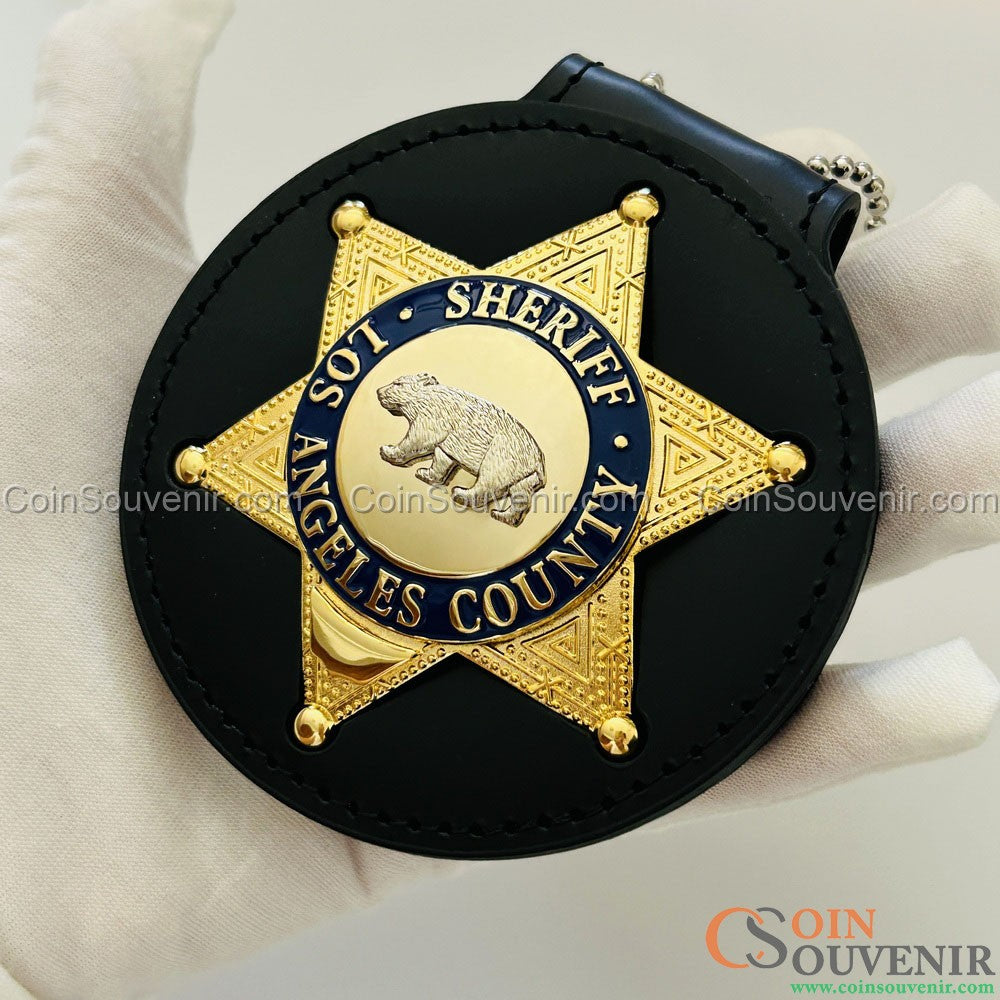 LASD Los Angeles County Sheriff Star Badge Customizable Solid Copper Insignia