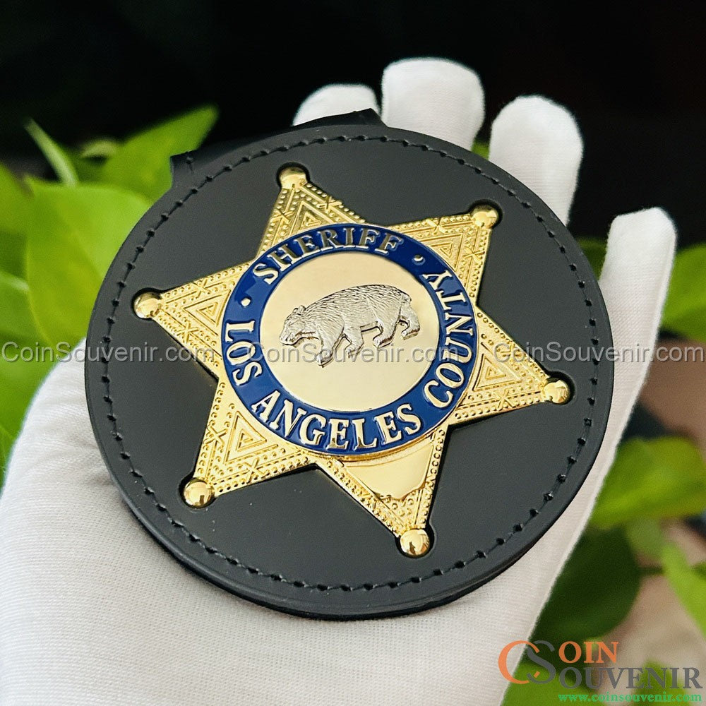 LASD Los Angeles County Sheriff Star Badge Customizable Solid Copper Insignia