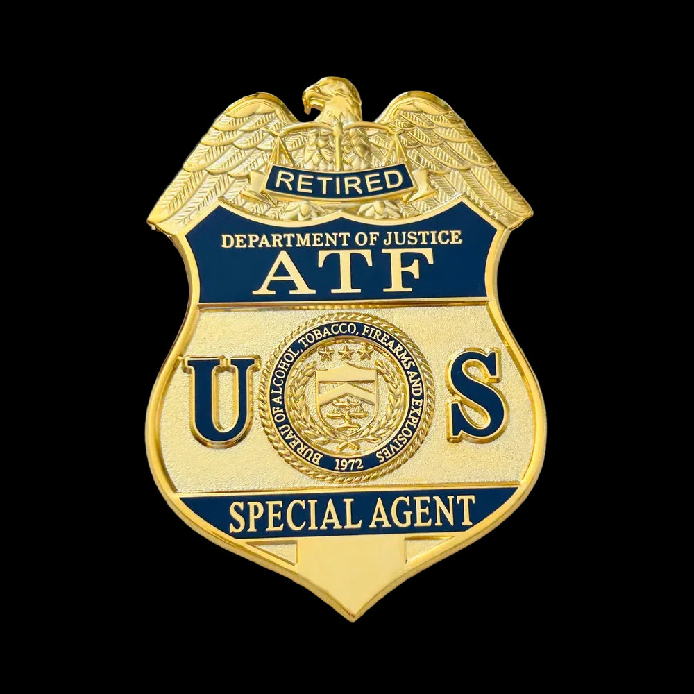 ATF Special Agent Retired Badge Premium Enamel Museum Quality