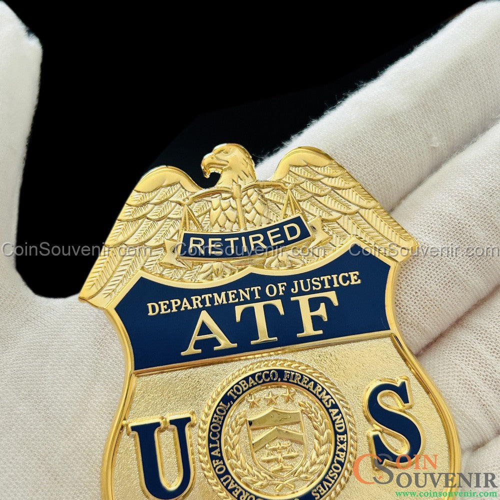 ATF Special Agent Retired Badge Premium Enamel Museum Quality